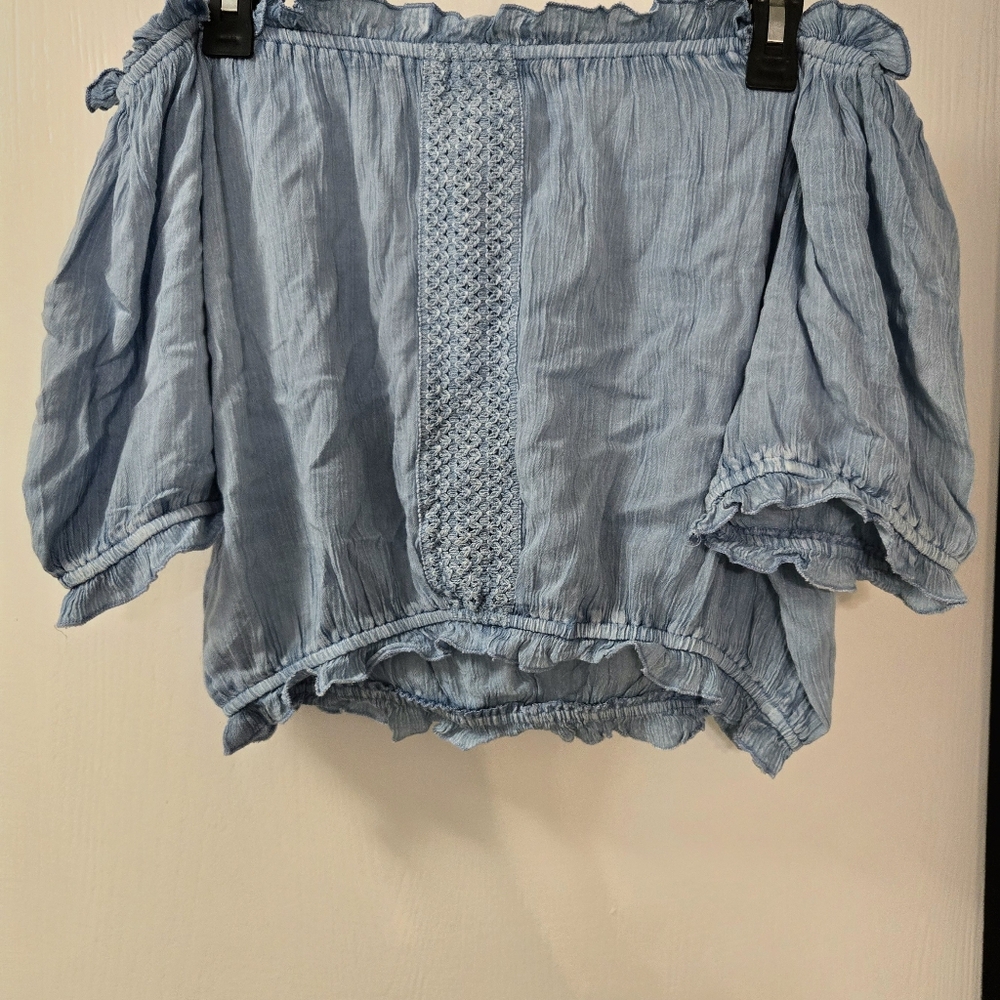BRAND NEW! Xl lt denim 2 piece short set
